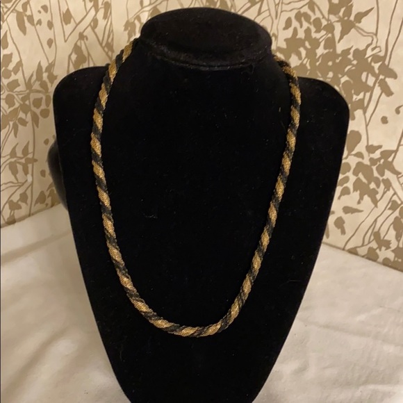 ❤️Vintage Dark brown and gold necklace unique look - Picture 2 of 4